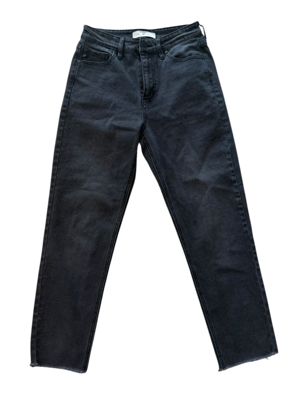 KanCan Los Angeles Black High Rise Skinny Jeans | Raw Hem